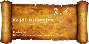 Kajdi Alfonzina névjegykártya